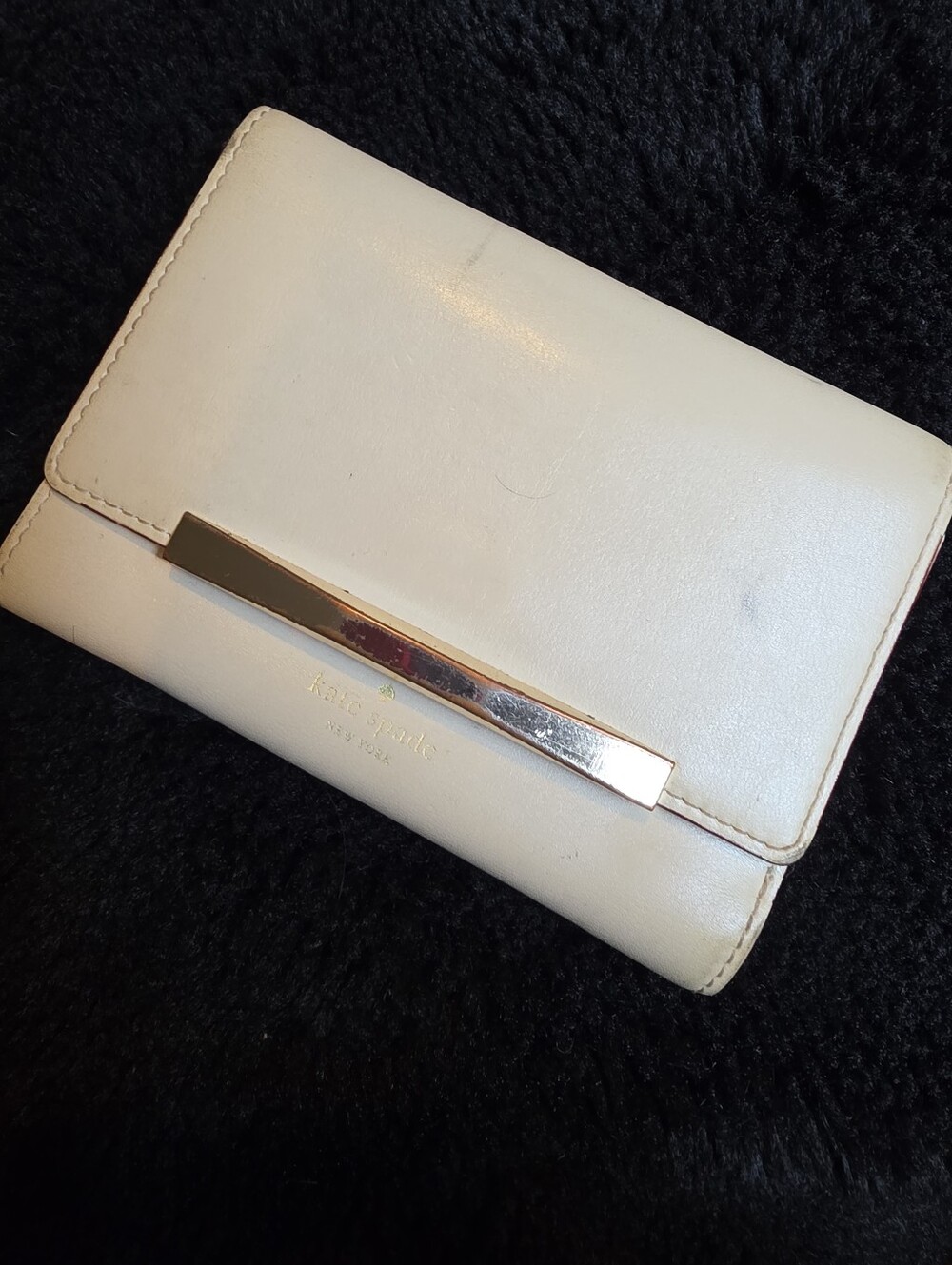 Kate Spade Ivory Leather Snap Wallet